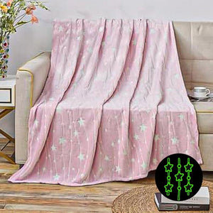 Faith, Hope, Love Home Décor Ultra Plush Cosmic Glow In The Dark Throw Blanket