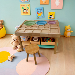 Sensory Table for Toddlers 1-3 with 2 Chairs