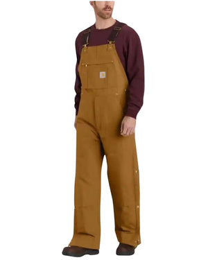 Carhartt Men's Insulated Bib Overalls - Brown