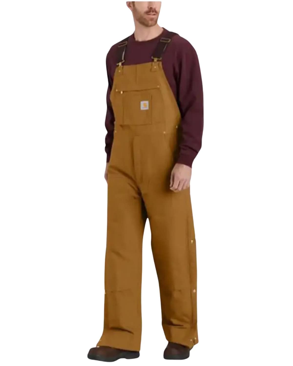 Carhartt Men's Insulated Bib Overalls - Brown