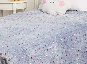 Faith, Hope, Love Home Decor Velvet Touch Rainbow Polka Dot Throw Fleece Blanket