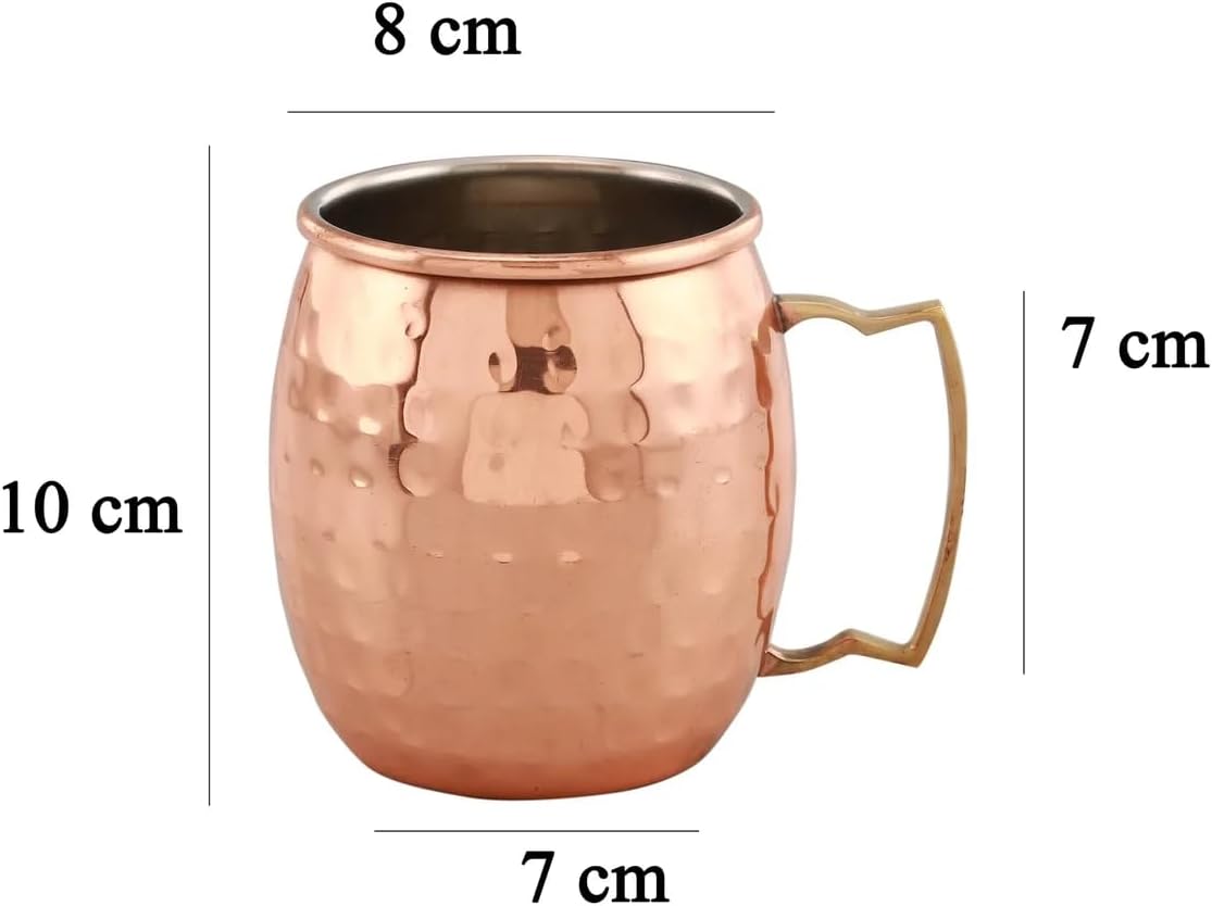 16 oz. Hammered Copper Moscow Mule Mugs (Set of 4)