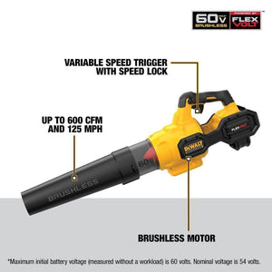 Open Box - DEWALT 60-Volt Cordless Lithium-Ion String Trimmer and Blower Combo Kit with 9Ah Battery and Charger (2-Tool)