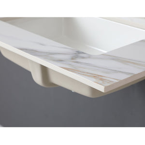 Vanity Top With Undermount Sink And Backsplash, Sintered Stone