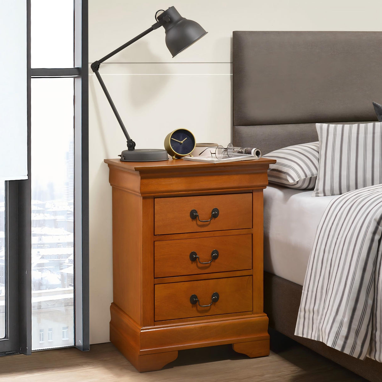 Louis Phillipe - Nightstand - Wood