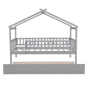 Creativity House Bed With Twin Size Trundle