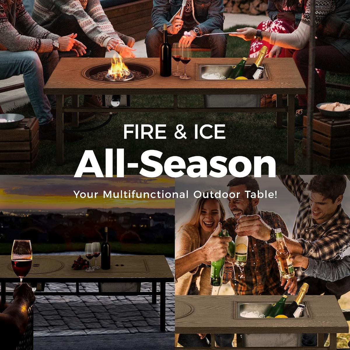 Aluminum Propane Fire Pit Table