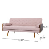 Aidan Mid Century Modern Tufted Fabric Sofa