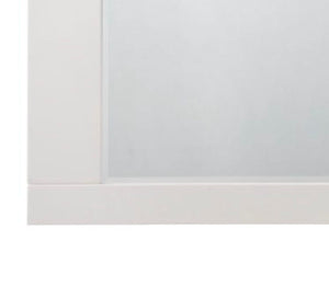 High Gloss White Mirror with Beveled Edge - Naima II
