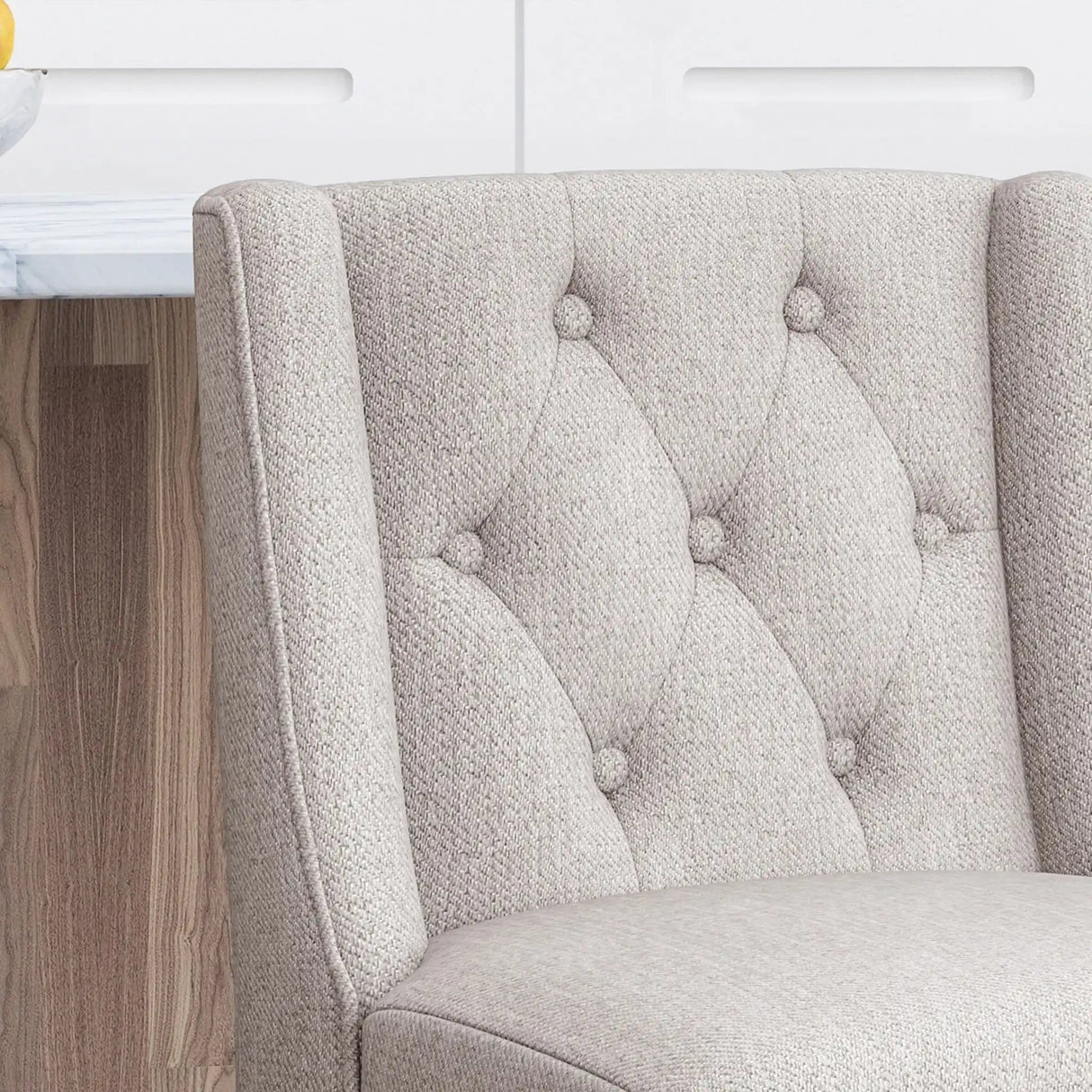 Vienna - Contemporary Fabric Tufted & Wingback Counter Stools (Set of 2)