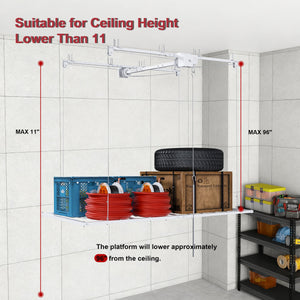 Overhead Garage Storage Rack 3x6 FT for High Ceilings