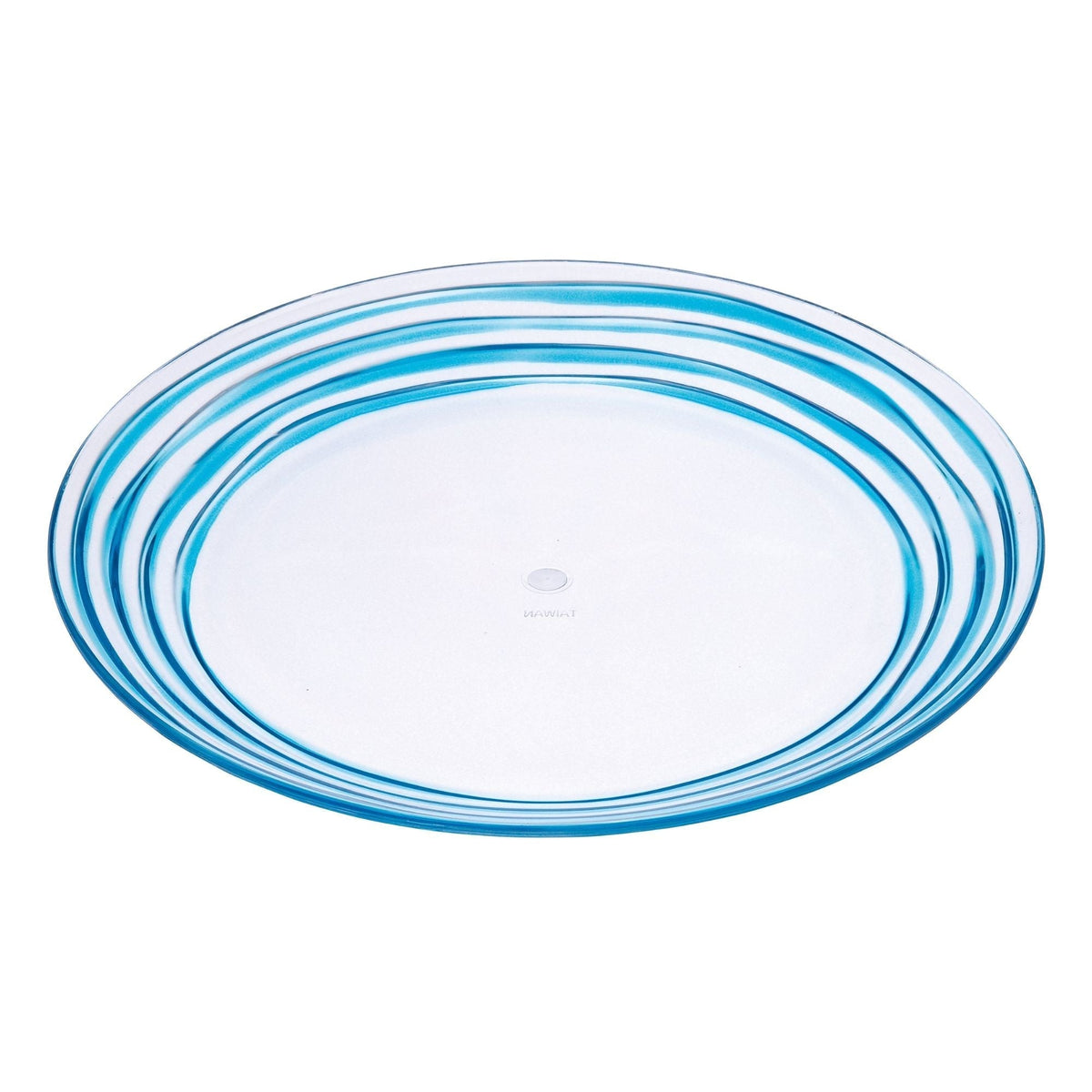 Designer Swirl Acrylic Dinner Plates with Elegant Swirl Design - Set of 4