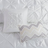 7 Piece Tufted Comforter Set White