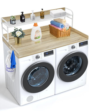 Washer Dryer Countertop with 2-Tier Shelf