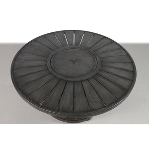 Patio Seating Group For 4 With Cushions And Fire Pit Table - Brown