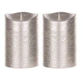 5.25" Silver Simplux Designer LED Candle with remote (Set of 2) - Tuesday Morning - Candles