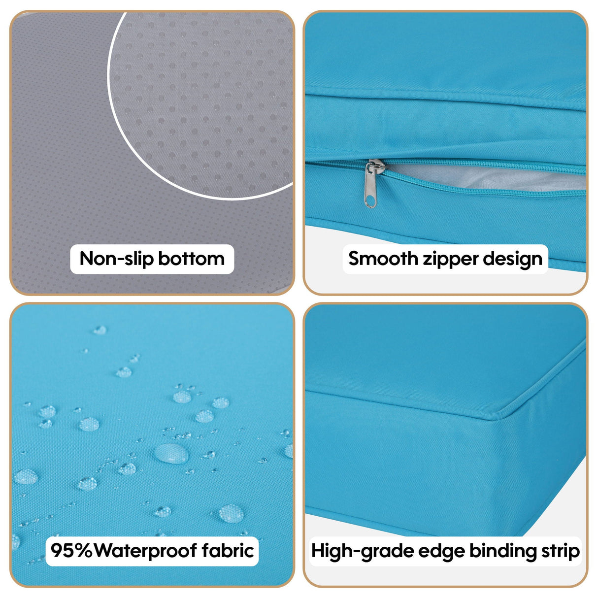 Outdoor Deep Seat Cushions For Patio Furniture Replacement, Cushion Set For Sectionals