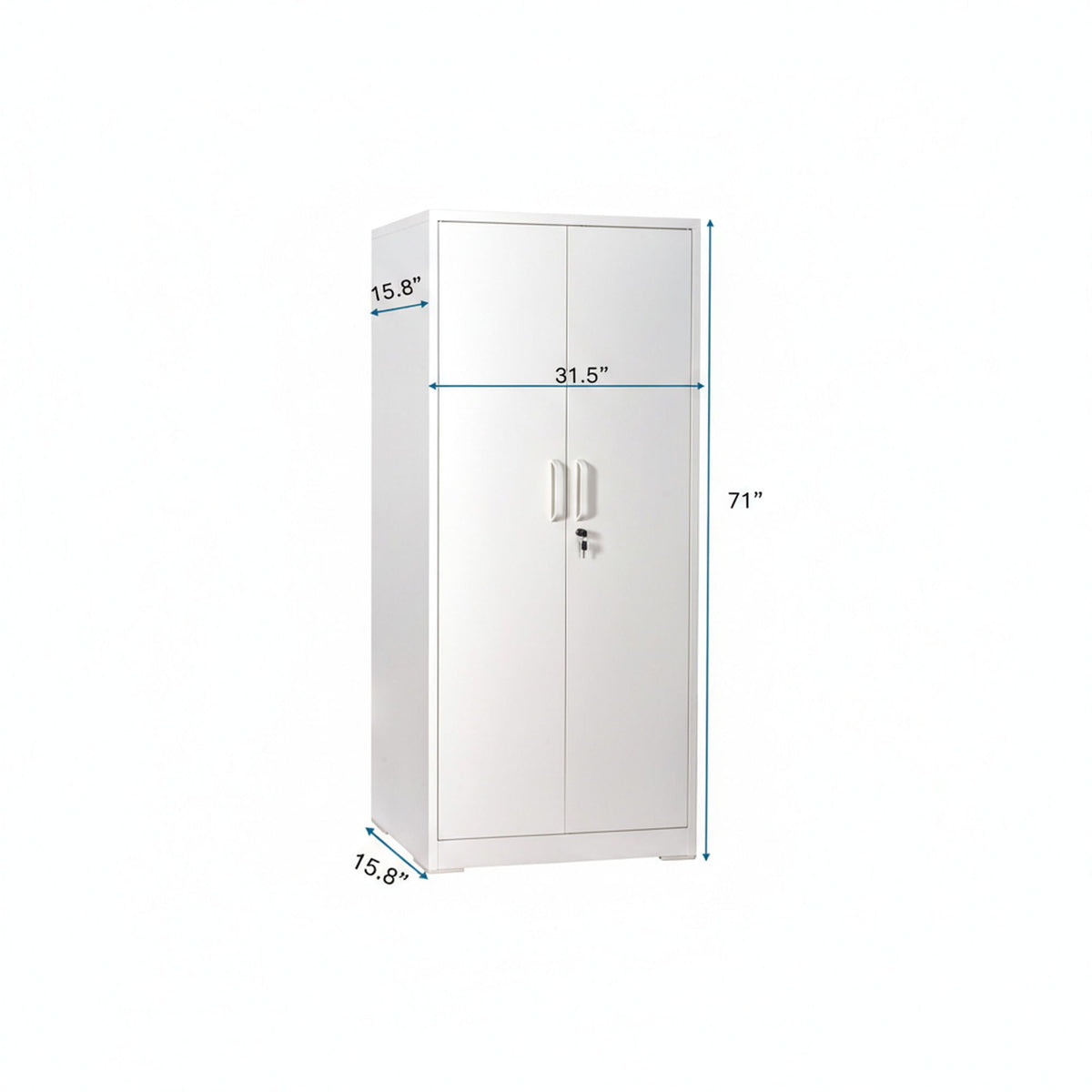 Ironclad - Storage Cabinet With Locking Doors And 4 Adjustable Shelves