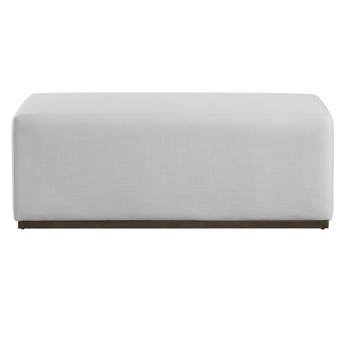 Simple and Elegant Footstool Bench with Soft Fabric Upholstery - Bedroom & Living Room