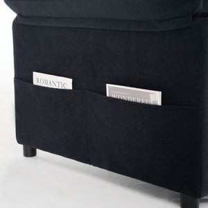 Convertible Pull Out Sofa Bed Queen Size, 3 In 1 With Side Storage