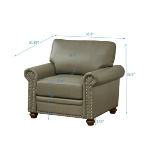 Elegant Leather Accent Chair