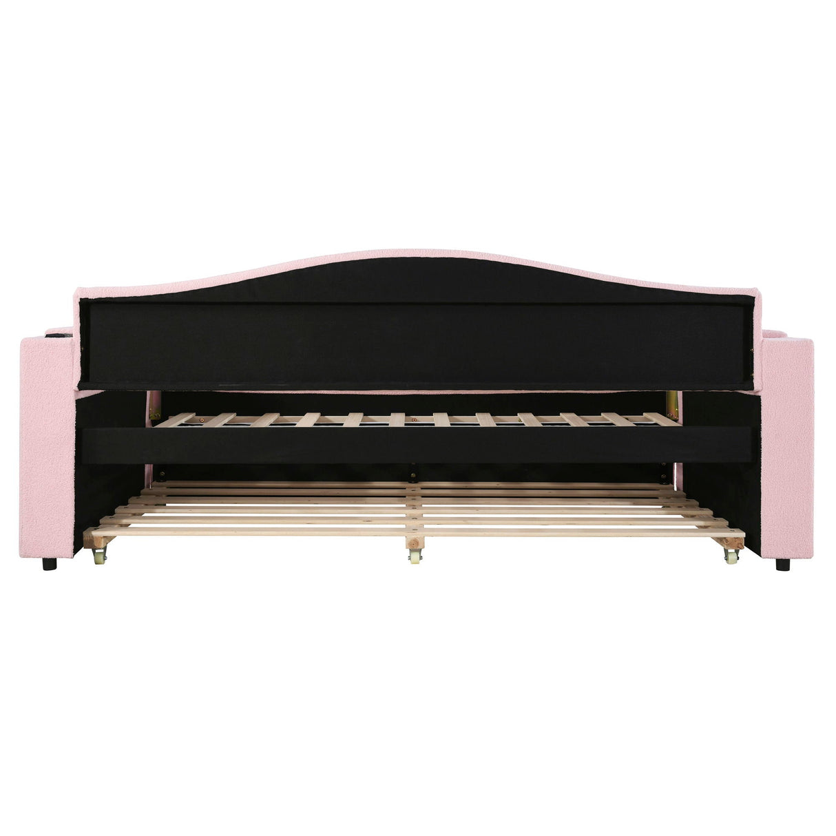 Upholstered Daybed With Storage Armrests, Trundle And Latest Integrated tooth Audio System