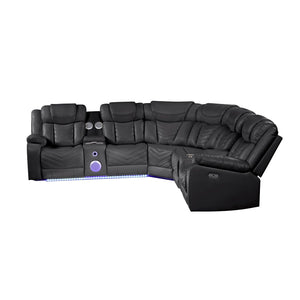 Challenger - Recliner Sectional Sofa, Built In USB, C Ports & Bluetooth