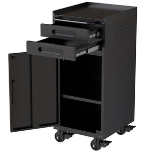 Rolling Tool Cabinet Heavy Duty Garage Storage With Lockable Doors