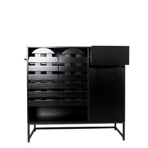 Buffet Cabinet with Storage and Woven Doors