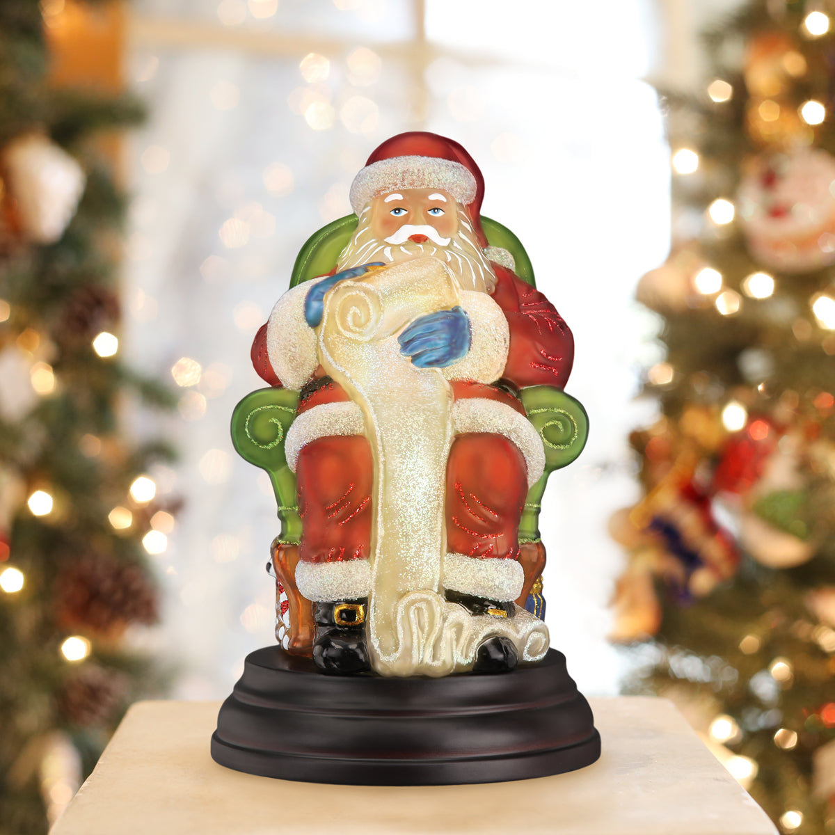 Santa-Checking-His-List-Light-Christmas-Ornaments