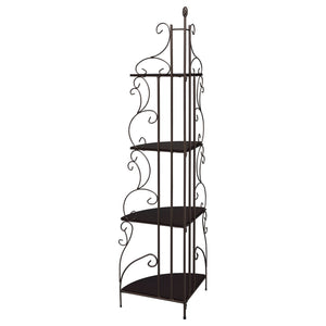 4 Shelf Corner Bookcase - Cappuccino