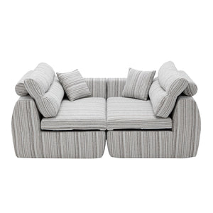 3 Seater, Couch With Throw Pillows For Living Room