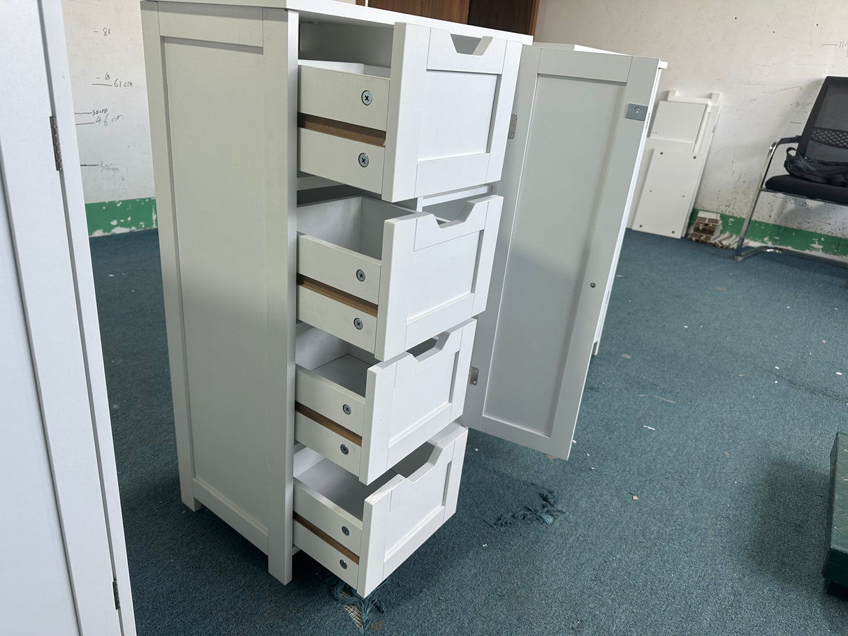 Bathroom Storage Cabinet with 4 Drawers and 1 Door