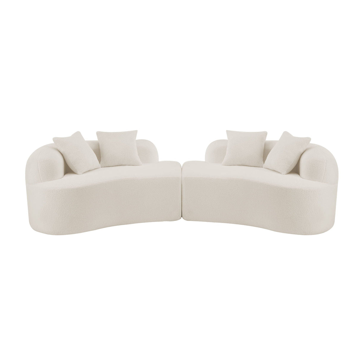 Curved 4 Seater Full Compression Sponge Sofa