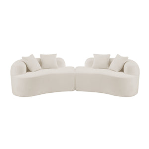 Curved 4 Seater Full Compression Sponge Sofa