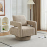 Stonewell Square Swivel Accent Chair with Open Back