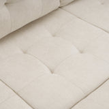 The Ashely Reversible Chenille Sectional Sofa with USB Charging Ports and Convertible Ottoman
