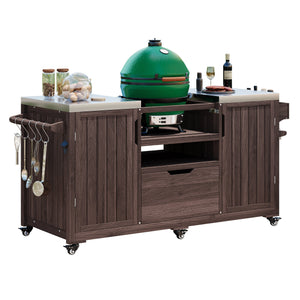 K&K 66.5' Outdoor Kitchen Island for Big Green Egg Grills