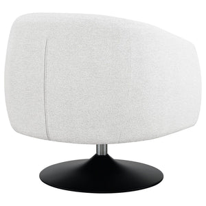 Upholstered Swivel Accent Chair, 360 Degree Rotation - Beige