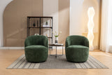 Assortment Upholstered Swivel Barrel Chair with Metal Base