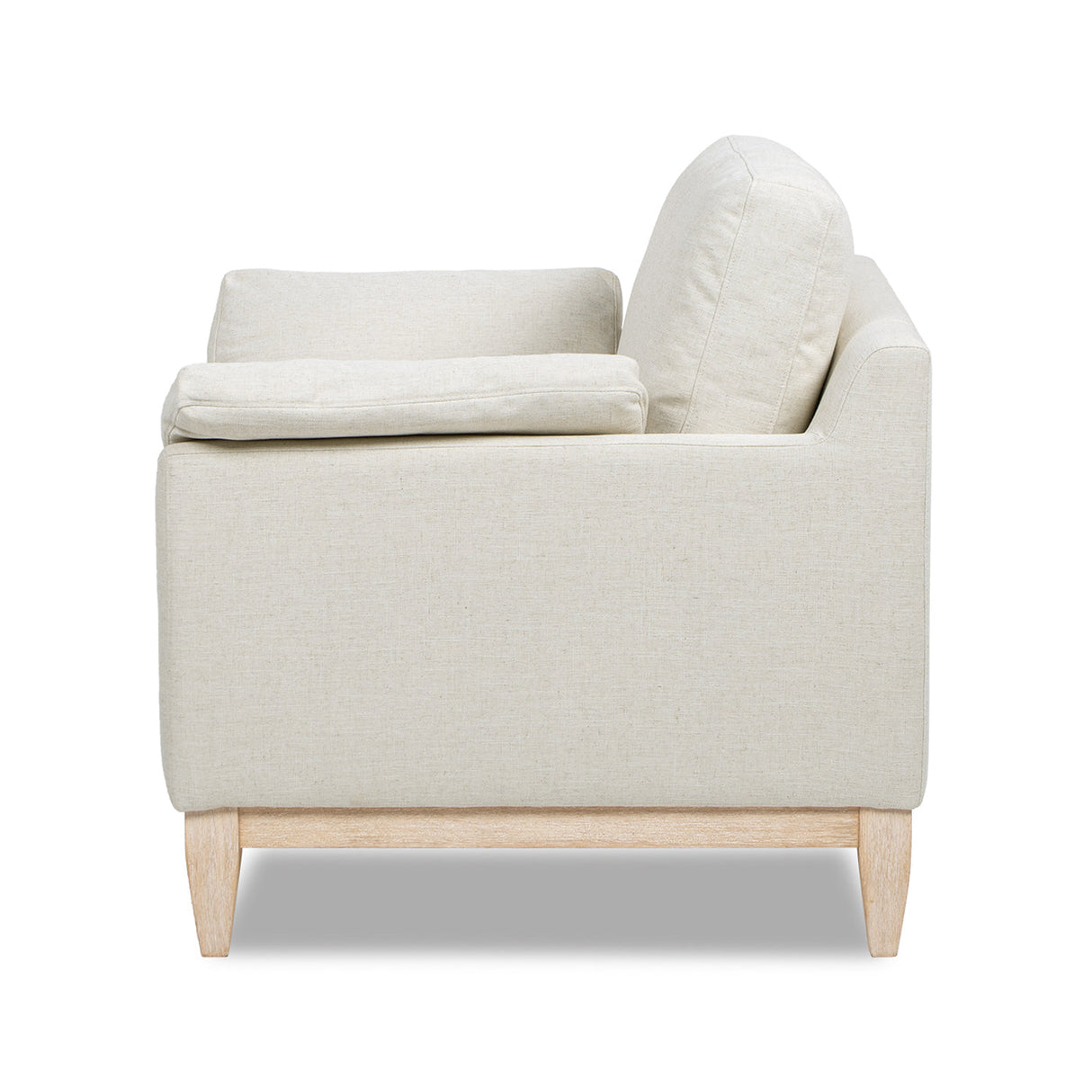 Pasadena 36" Wide Modern Farmhouse Accent Arm Chair Flax