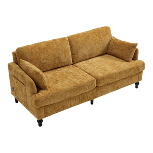2 Seater Sofa With LED Light, USB Charging Port, And Storage Bag