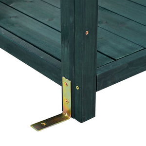 TOPMAX 65' Large Wooden Farmhouse Rustic Outdoor Potting Bench Table