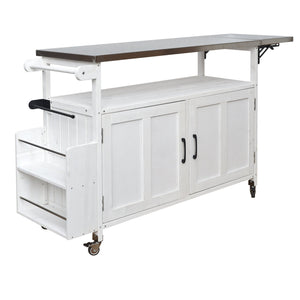 Foldable Outdoor Kitchen Island Patio Cart with Storage