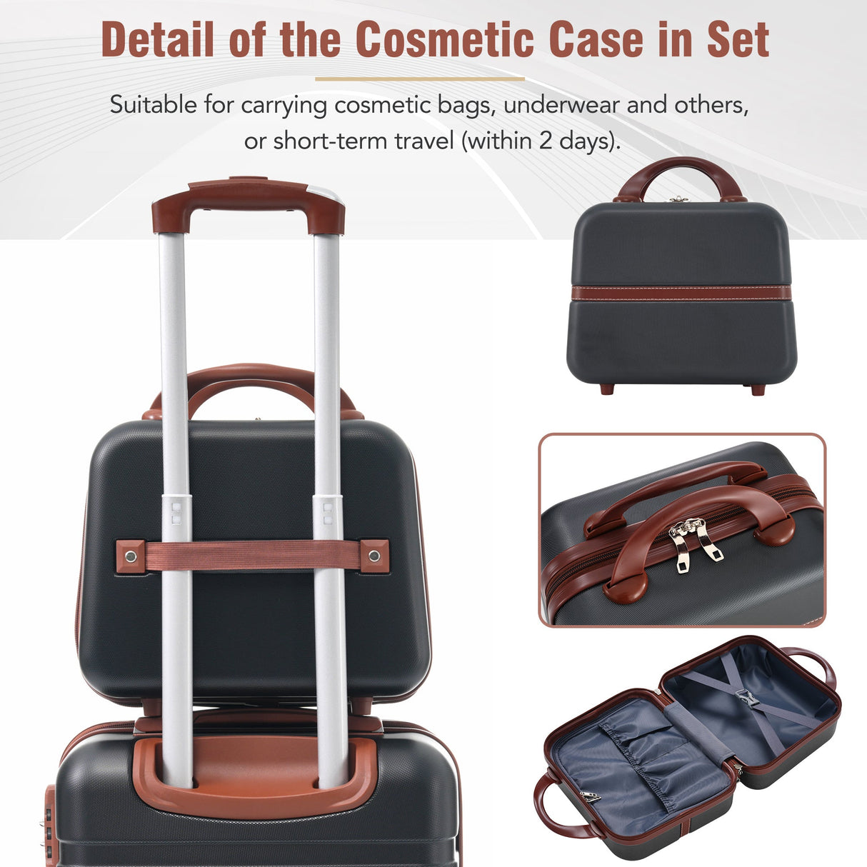 20 in hard side 2 piece lightweight suitcase set with spinner wheels