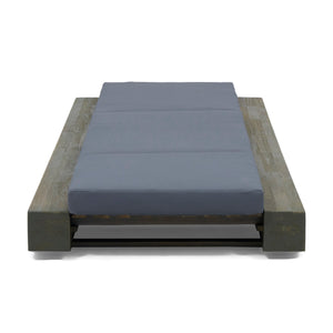 Gray Broadway Ian Chaise Lounge Cushion with Waterproof Fabric - Gray