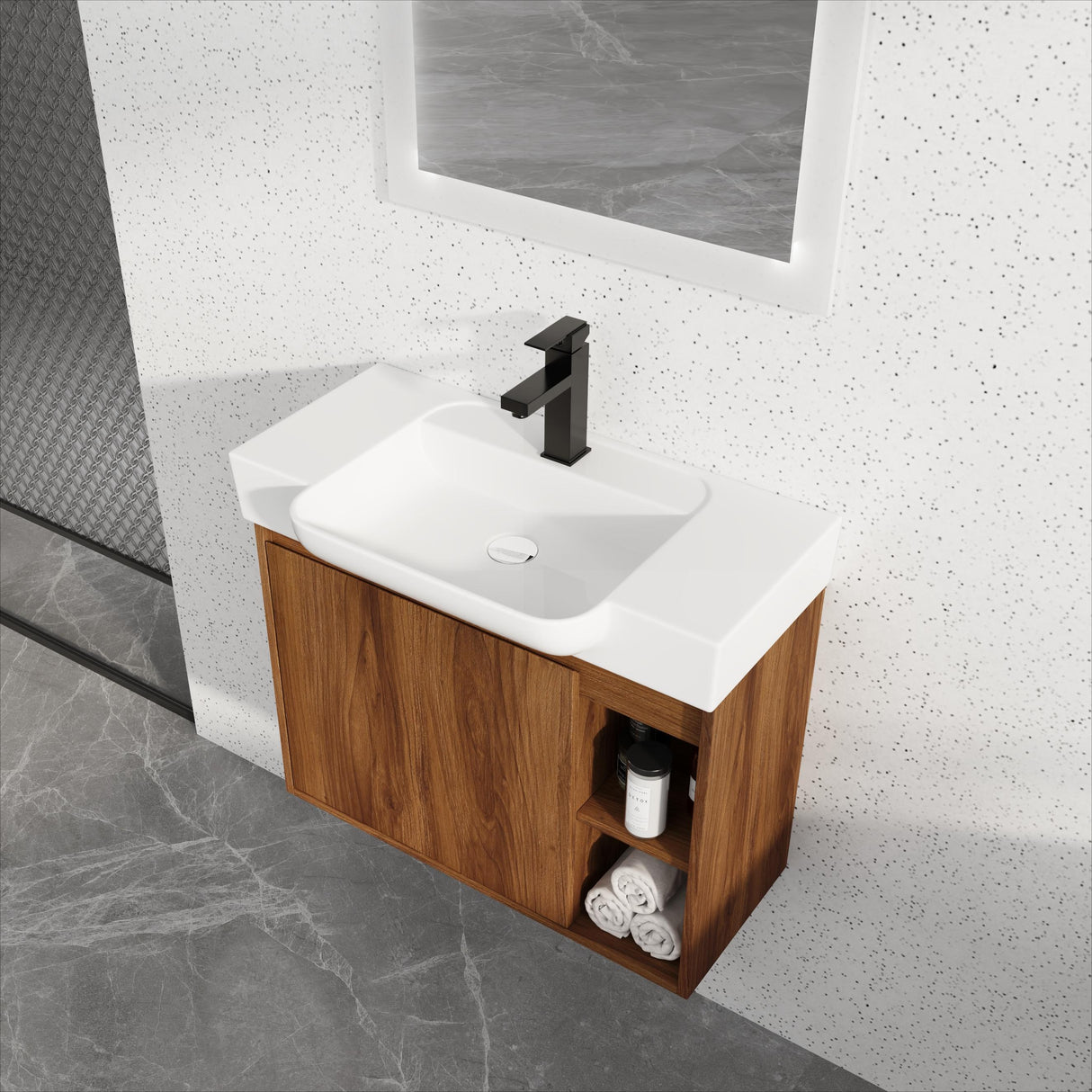 28'' Wall-Mounted Bathroom Vanity