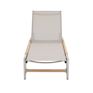 Hargrove Outdoor Aluminum Chaise Lounge with Mesh Seat