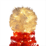 Lighted  Santa Hat Style Christmas Tree Set of 2, 4ft Artificial Tree with Warm White Lights