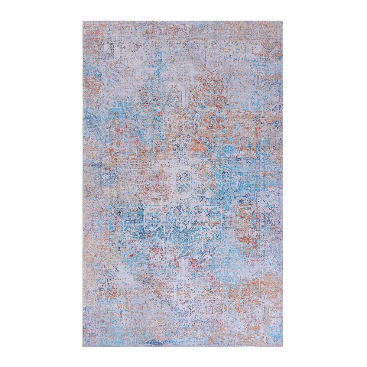 Naar area rug 3x5, washable rug, low-pile, non-slip, non-shedding, foldable, kid & pet friendly - area rugs for living room, bedroom, kitchen, dining room rug - perfect gifts, (yellow, 3' x 5')